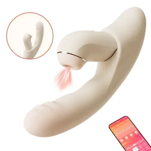 Tarzanee - 4 IN 1 APP Control Thrusting Sucking Heating G-spot Vibrators Detachable Stimulator