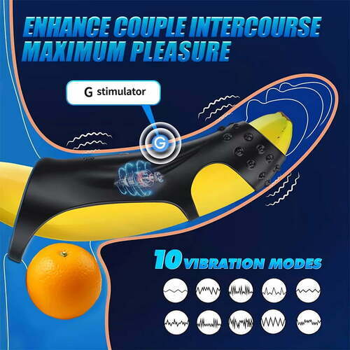 Tarzanee - 10 Vibrating Cock Ring with G-spot Stimulation and Remote Control
