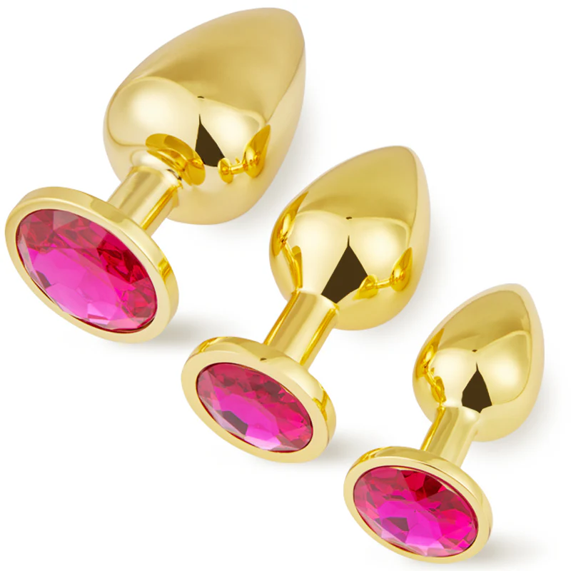Tarzanee 3 Pieces Gold Butt Plug