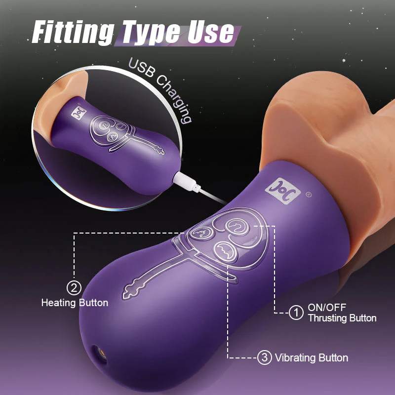 Allovers - 4-in-1 Versatile Thrusting Vibrating Heating Swing Thrusting Dildo