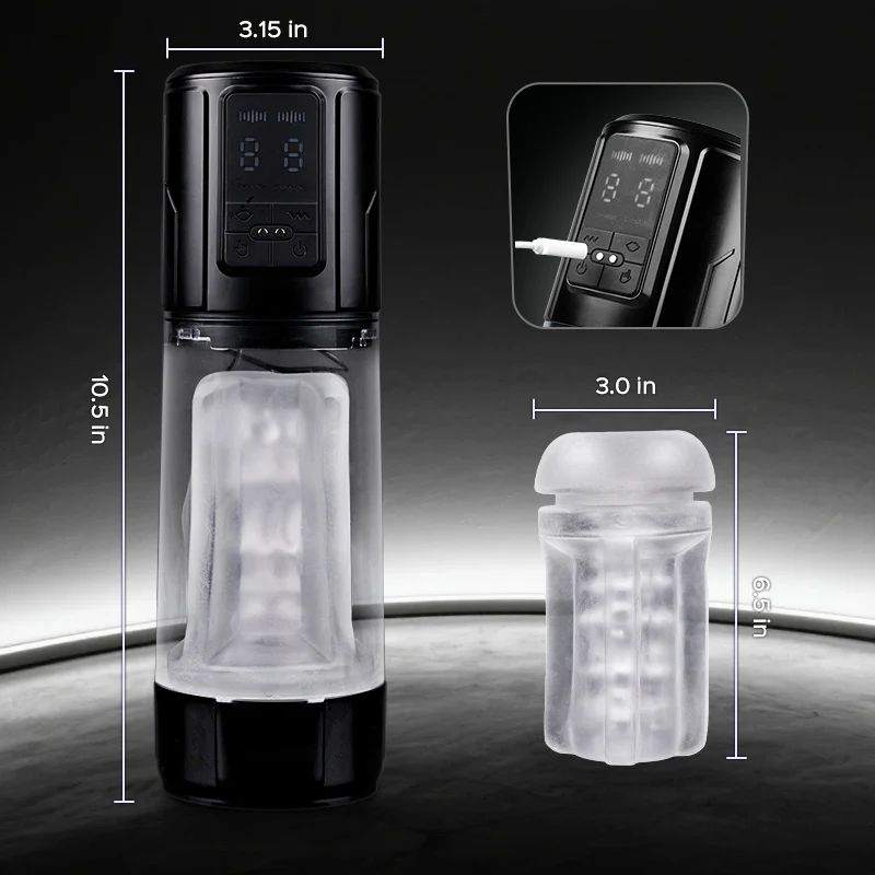 Iron Man - 9 Vibration & Sucking Automatic Blowjob Male Stroker