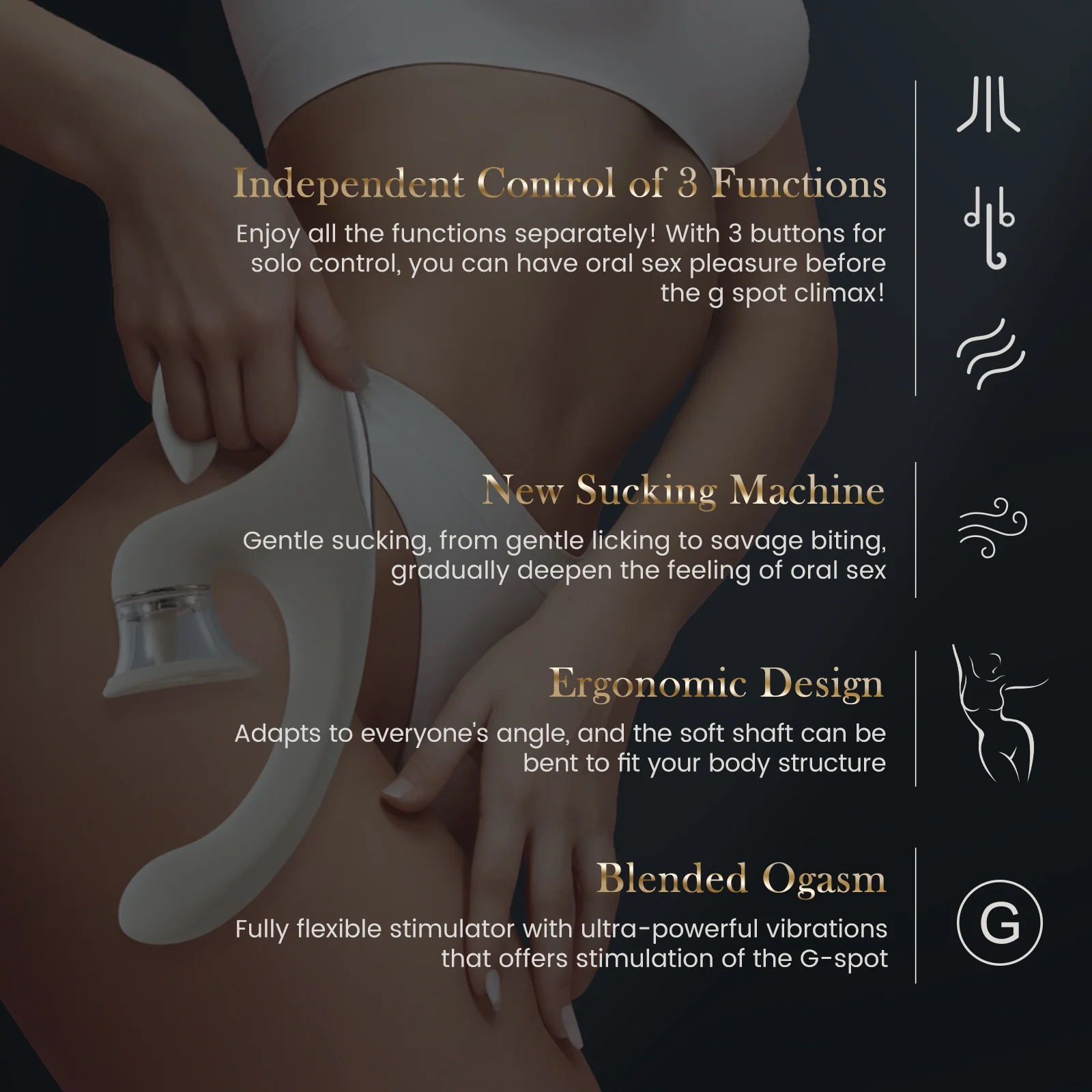 Sweetie Fox- Clitoral Arousal Tongue Licking Suction Vibration Triple Stimulation Vibrators