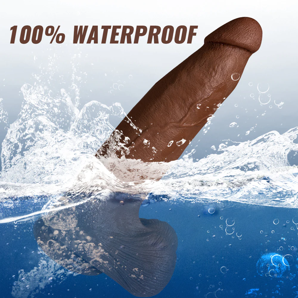 Tarzanee - Silicone Adult Sex Toys Long Brown Dildo with Suction Cup for Hands-Free Play 13.39 in