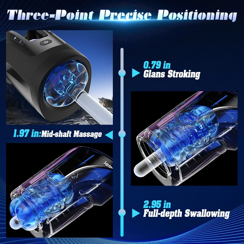 Tarzanee -Leten 3D Fleshy Telescopic Vibrating Automatic Male Masturbator Blowjob Stroker