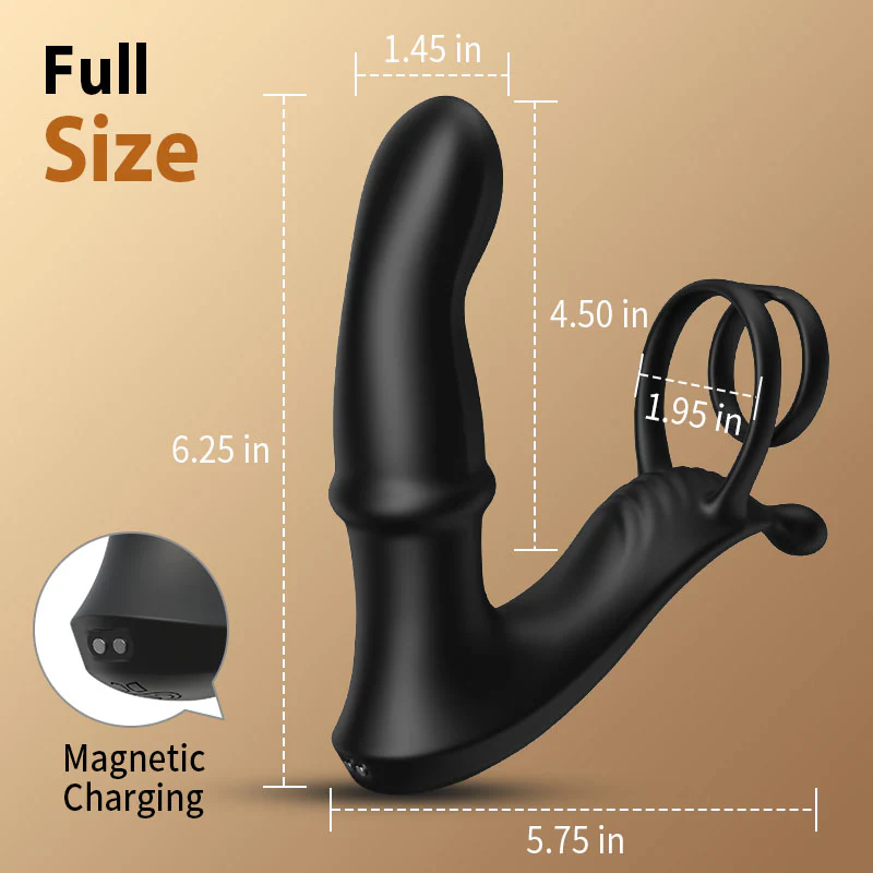 Tarzanee - Thrusting Prostate Massager With Double Cock Rings
