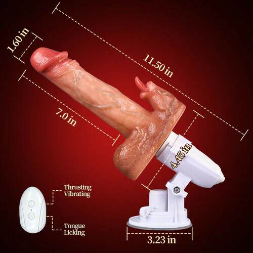 Tarzanee - Sex Machine 90�� Automatic Adjustable 8 Thrusting & Vibrating & Licking Dildos Vibrator