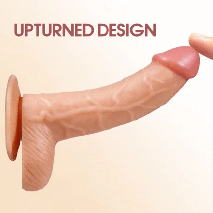 Tarzanee - Upturned Design Silicone Dildo with Suction Cup 7.67In