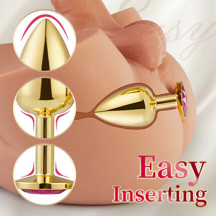 Tarzanee 3 Pieces Gold Butt Plug