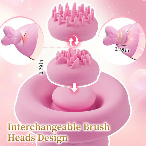 Tarzanee - 7 Vibrating & Rotation Nipple Toys with Replaceable Message Head