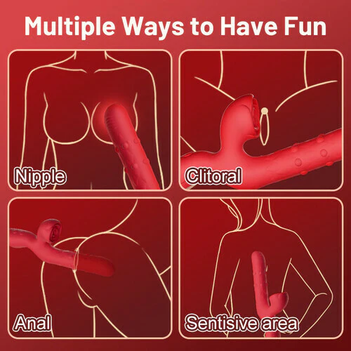 Tarzanee - 7 Thrusting Wiggling Rose Stimulator Vibrator