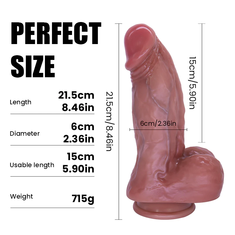 Tarzanee - Thick & Textured Manual Dildo 8.46 in