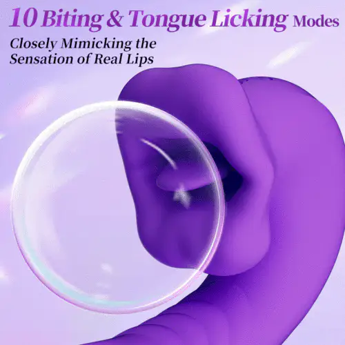 Tarzanee - Upgraded Mouth-Shaped 3 In 1 Flapping & Biting & Toungue Vibrator