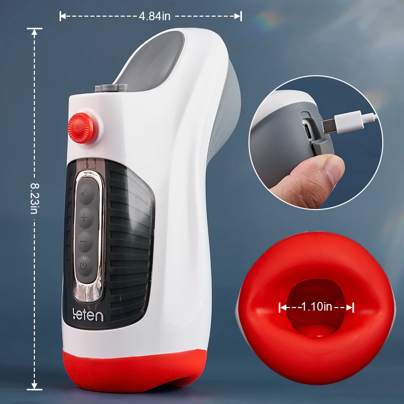 Tarzanee - Leten 10 Vibrations Deep Throat Air Control Vacuum Sucking Blowjob Masturbator Male Stroker