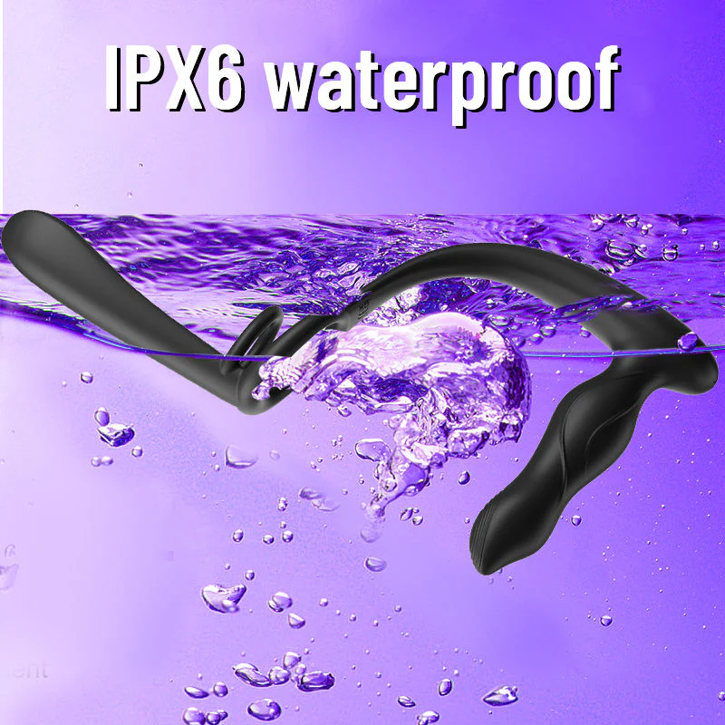 Double Penetration  Double Vibration  Couple Vibrator with Locking Sperm Ring