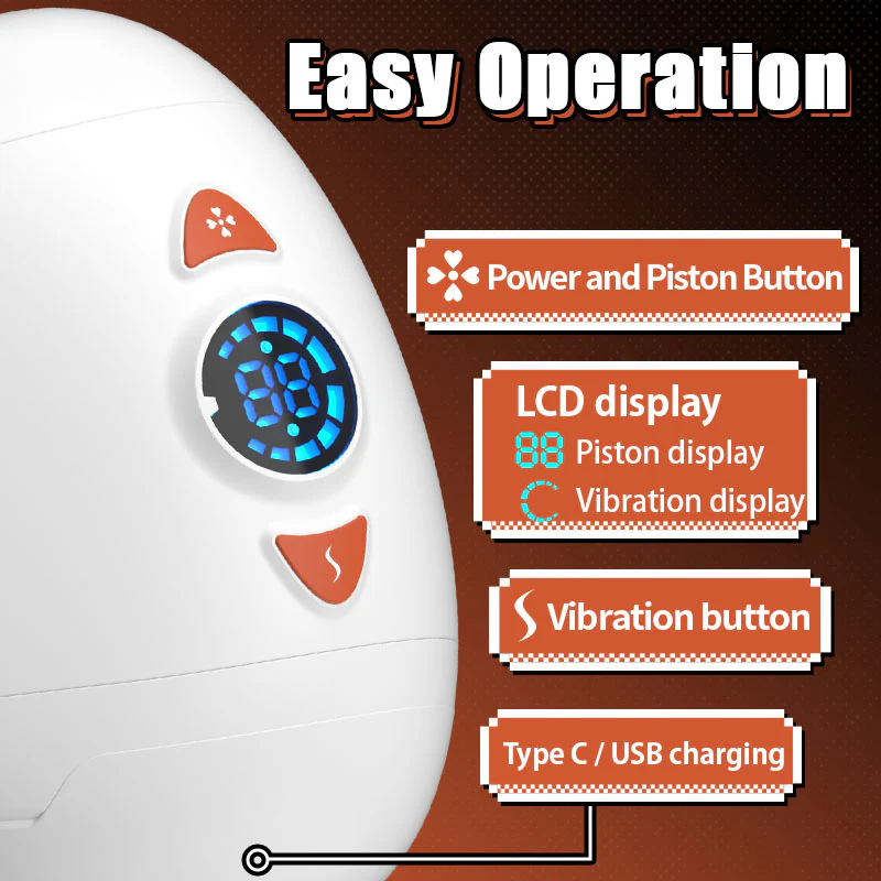 Tarzanee - Electric Male Masturbator with Rotating Piston, Glans Vibration & Testicle Massage