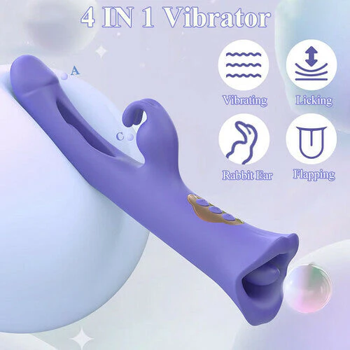 Tarzanee - Clit Nipple Anal Stimulation Rabbit Licking Vibrating Flapping 4 IN 1 Stimulator