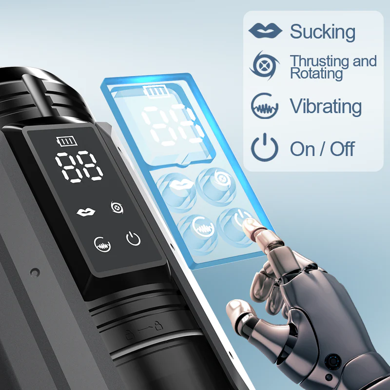 King - 100% Waterproof 4 IN 1 Automatic Masturbation Cup for Men