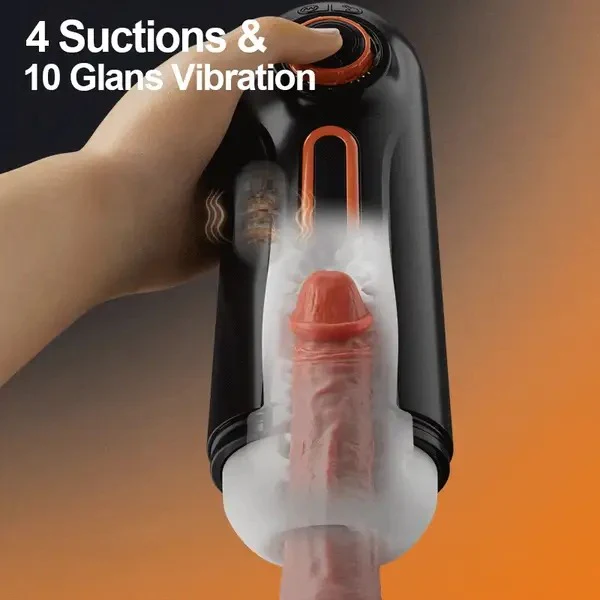 Chris-6 IN 1 10 Vibrating & Thrusting with 4 Sucking Automatic Knob Adjusting Male Masturbator