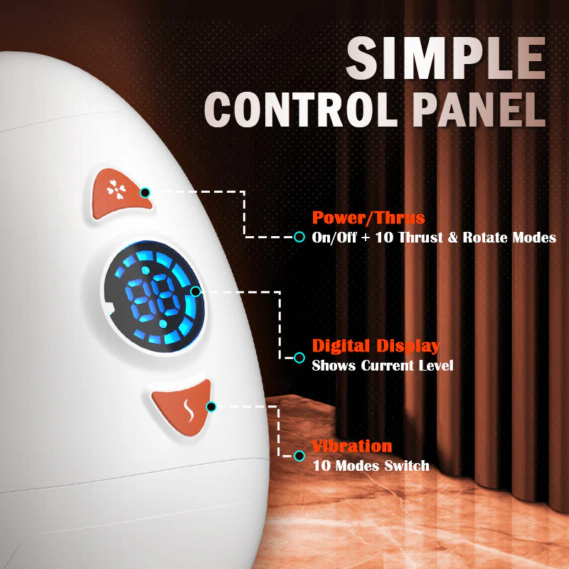 Tarzanee - Electric Male Masturbator with Rotating Piston, Glans Vibration & Testicle Massage