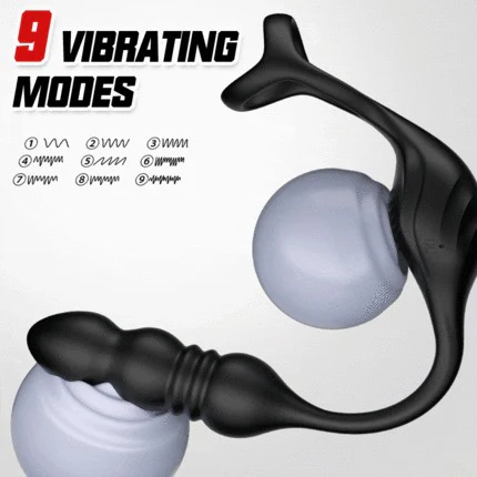 Tarzanee - 9 Thrusting & Vibrating Wearable Prostate Massager with Cock ring