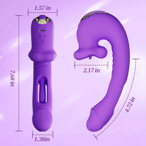Tarzanee - Upgraded Mouth-Shaped 3 In 1 Flapping & Biting & Toungue Vibrator