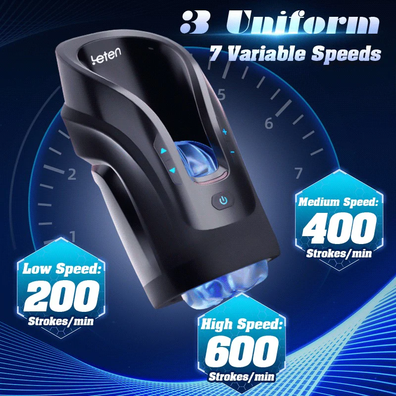 Tarzanee -Leten 3D Fleshy Telescopic Vibrating Automatic Male Masturbator Blowjob Stroker