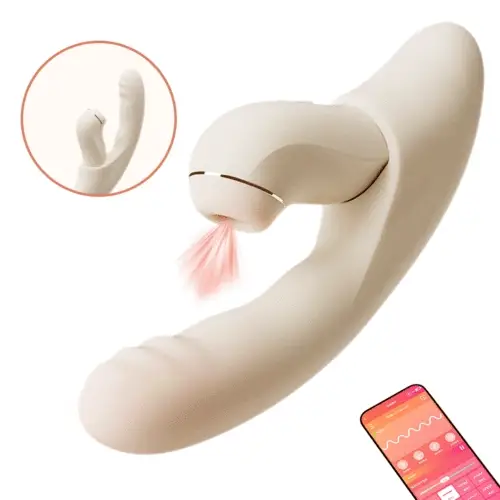 Tarzanee - 4 IN 1 APP Control Thrusting Sucking Heating G-spot Vibrators Detachable Stimulator