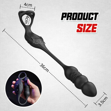 Tarzanee - 9 Thrusting & Vibrating Wearable Prostate Massager with Cock ring