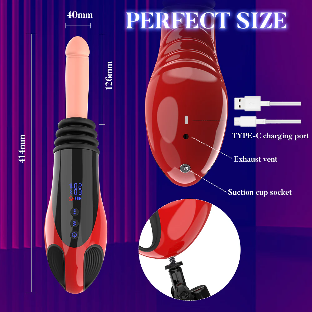 Tarzanee - 9 Thrusting Vibrating Heating Dildo Sex Machine